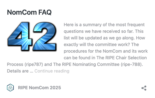 ripe-849: NomCom FAQ 42