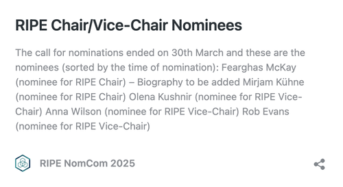ripe-849: Nominees